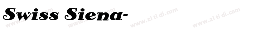 Swiss Siena字体转换